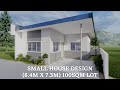 Small House Design (8.4m x 7.3m) with 1 bedroom. 100 SQM LOT AREA Simple House Design I Budget house