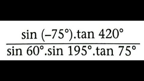 5 Trigonometry (Evaluate expression without calculator using reducing and any acute angle)