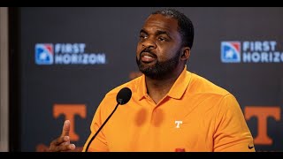 Tennessee linebackers coach Brian Jean-Mary introductory Zoom conference