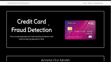 Credit Card Fraud Detection | Flask + ML