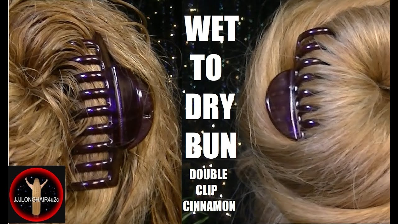 Just shampooed💦Wet & Dry double Clip Cinnamon Bun 