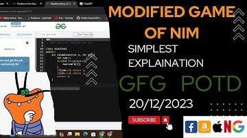 Modified Game of Nim | gfg potd today | POTD | GFG Problem of the Day | C++ | @CodeThurst