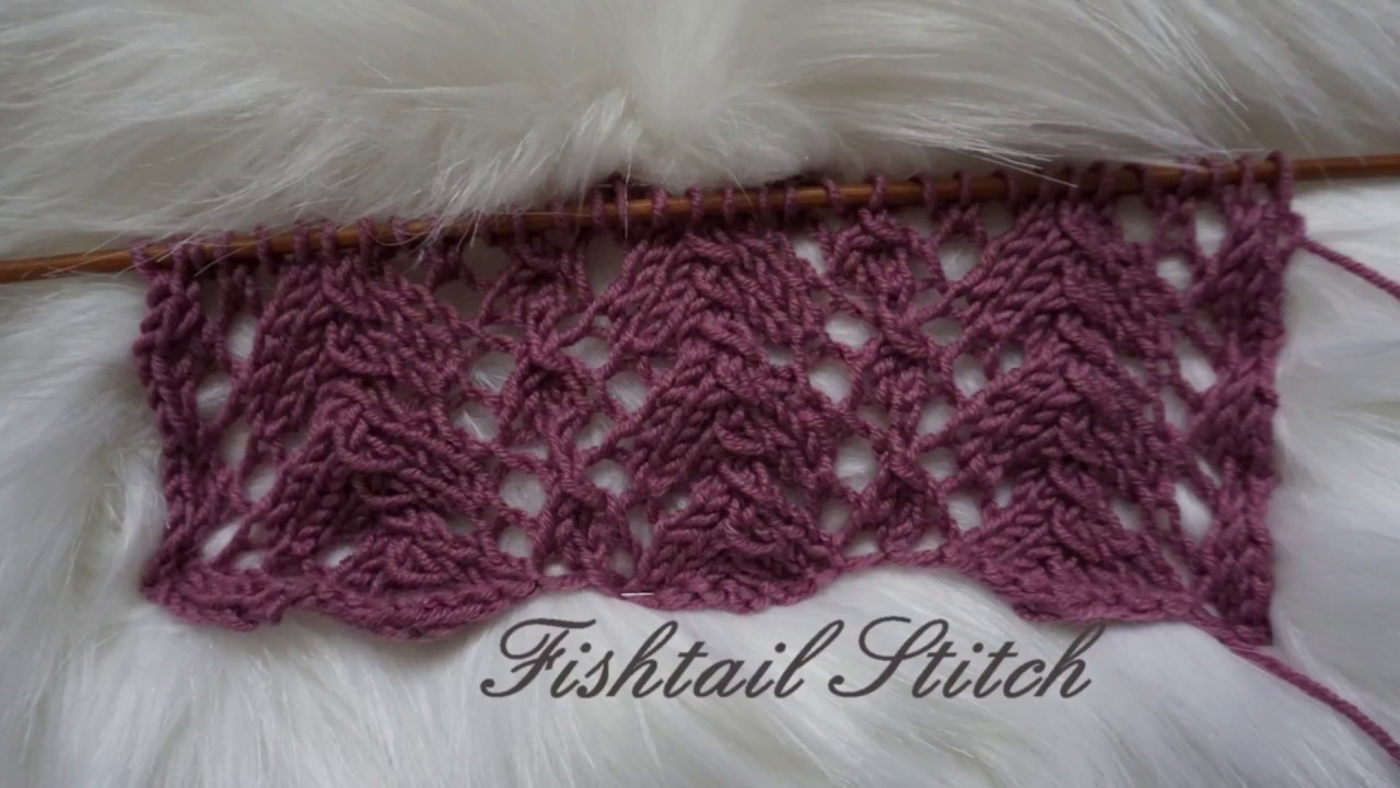 Fishtail Stitch | Lace Pattern - YouTube