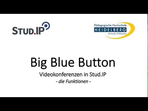 Big Blue Button in Stud.IP - Die wichtigsten Funktionen