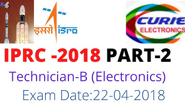 IPRC PART 2 Technician B (ELECTRONICS) 2018