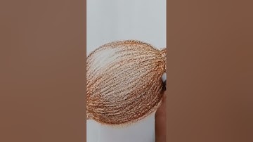 Coconut drawing in oil pastles