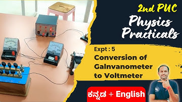 Conversion of Galvanometer to Voltmeter | 2nd PUC Physics lab Experiments #physics_lab_experiments