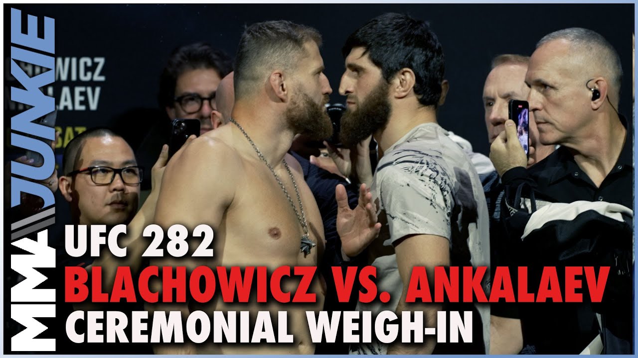 UFC 282 video Magomed Ankalaev, Jan Blachowicz engage in final tense faceoff before title fight