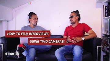 Filming interviews with two cameras and one subject