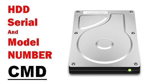 Hard Disk Check in Serial and Model Number in CMD