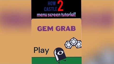 Menu Screen Tutorial - How2castle eps.1 (castle make and play tutorial) #tutorial #castle