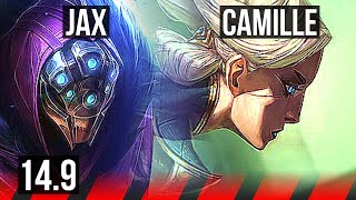 JAX vs CAMILLE (TOP) | 8/0/0, 6 solo kills, Legendary | TR Master | 14.9