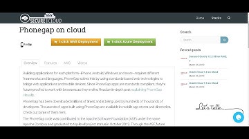 1  Click Ready Secured Phonegap on Windows 2016 Deploy on Azure , AWS and Google Cloud Platform.