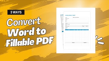 3 Ways to Convert Word to Fillable PDF Form (FREE, without Acrobat)