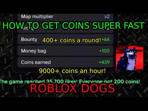 HOW TO GET RICH FAST IN ROBLOX DOGS (9000+ coins a hour!)