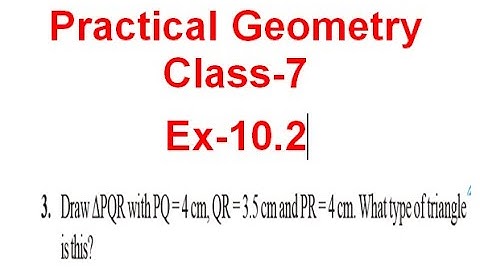 NCERT Solution CLASS-7(VII) Mathematics CHAPTER-10 Practical Geometry  Ex-10.2 Q3 @Bhullar