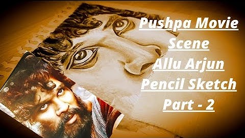 Pushpa Drawing | Part - 2 | Allu Arjun Drawing | Eyes - Nose - Hair Shading Tutorial |