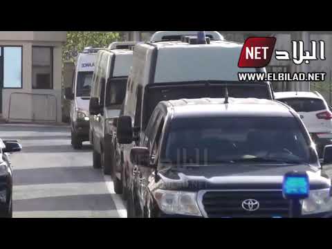 لحظة إرجاع المتهمين في قضية تركيب السيارات وتمويل الحملة إلى سجن الحراش