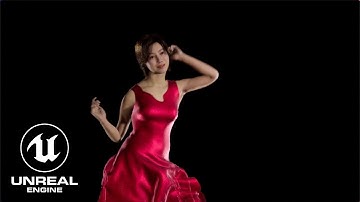 Dance 2 -MetaHuman Cloth Simulation (3D Draper Plug-in) & Movie Render Queue Test in Unreal Engine 5