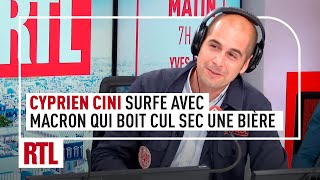 Emmanuel Macron boit une bière cul sec dans le vestiaire toulousain après la finale du Top 14