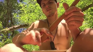 How to make an Atlatl with a knife part 2