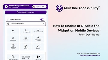 How to Enable or Disable the Accessibility Widget on Mobile Devices | ADA Dashboard Guide