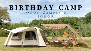 Vlog 8 | Logok Campsite | Vidalido Vicore | Birthday Glamping | Naturehike | Camping Malaysia | ASMR