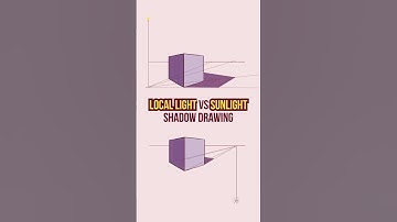 Why are local light and sunlight shadows different - Drawing tutorial
