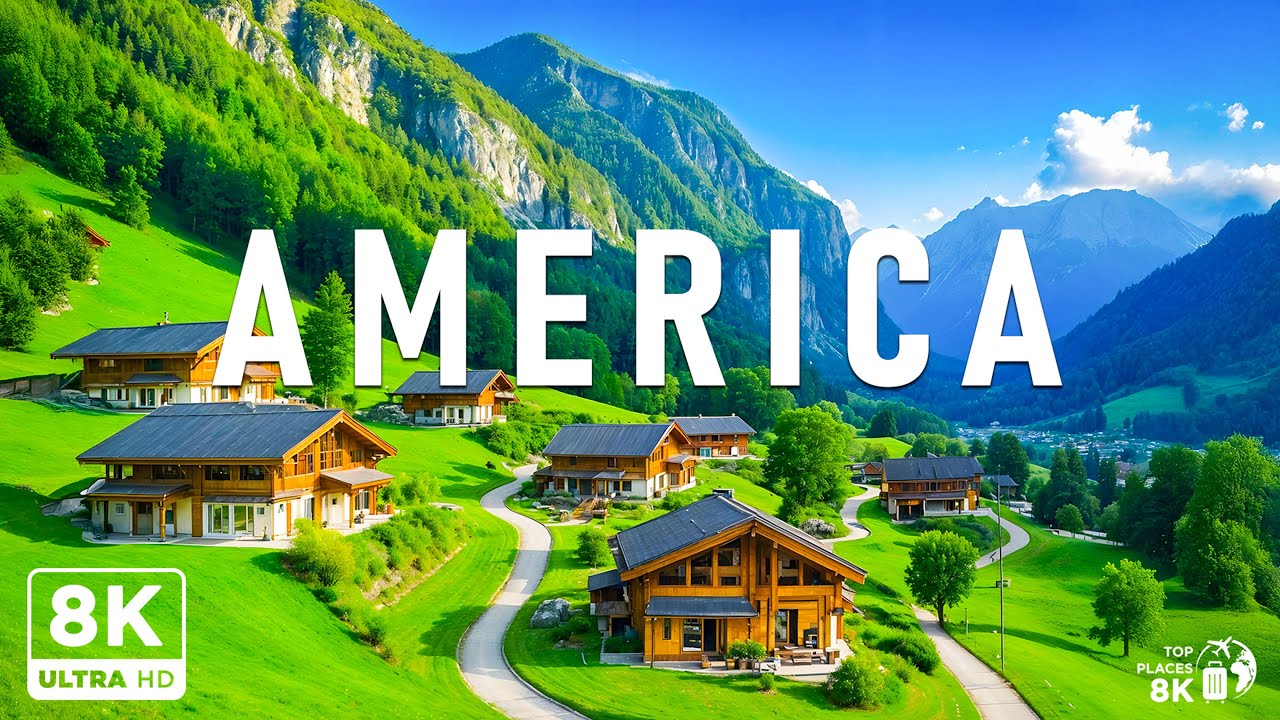 Америка 8K UHD | Скрытые сокровища, которые стоит увидеть: лесные хижины, величественные каньоны