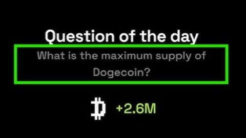 What is the maximum supply of Dogecoin? | Dropee Question Of Day | 14 December