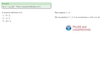 Formal Languages and Recursive Definitions