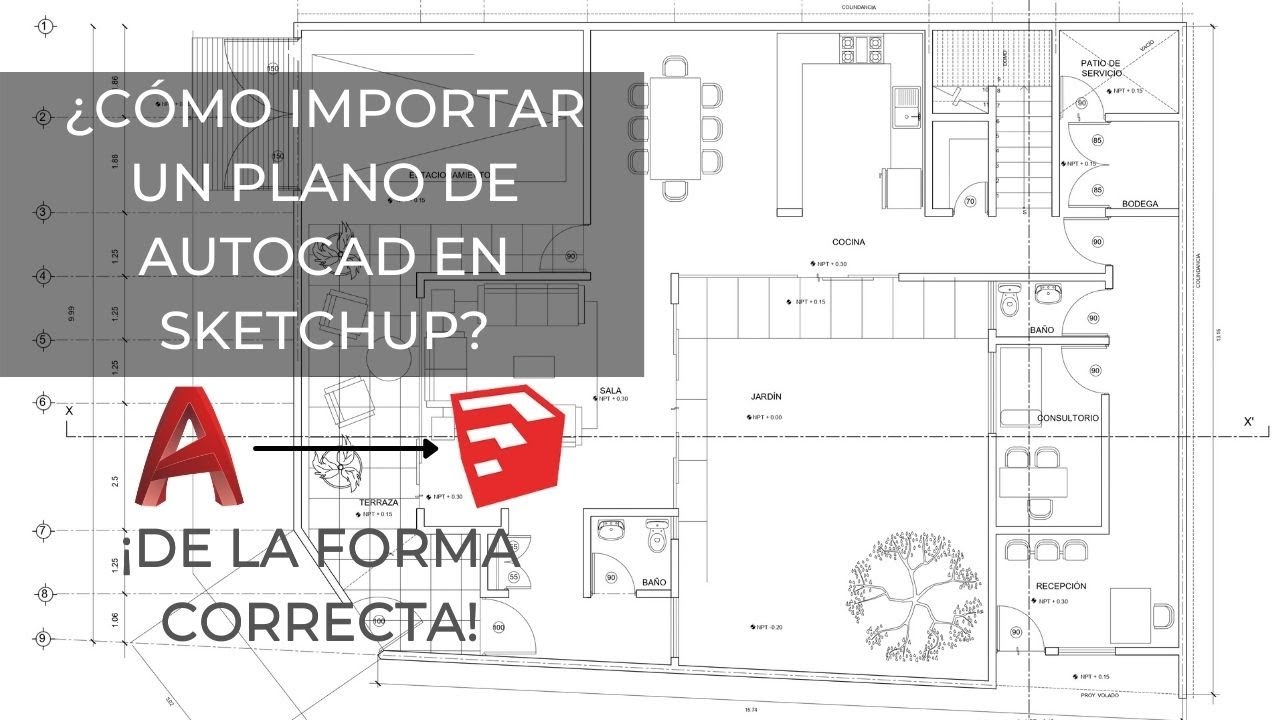  c mo importar un plano de autocad a sketchup youtube
