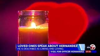 Watch: Candlelight vigil for LCPD Officer Jonah Hernandez