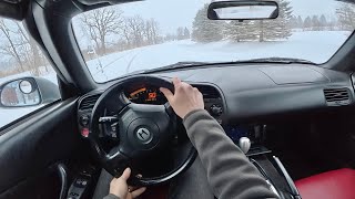 2001 Honda S2000 Ap1 - Pov Winter Drive Binaural Audio