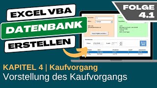 Excel VBA Datenbank erstellen #4.1 Vorstellung des Kaufvorgangs