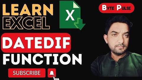 calculate age, length of service or difference between  two dates | Datedif formula in excel