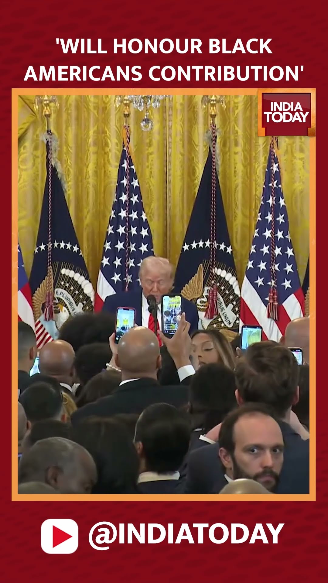 US President Trump Speaks At Reception Honouring Black History Month | #shorts #trump #uspresident