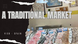 A traditional fish and meat market in Vigo (Spain) - Mercado Do Berbes