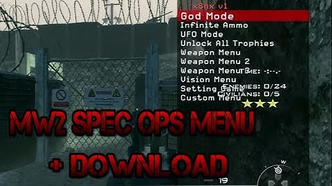 [MW2/1.14] xSnx Spec Ops Mod Menu + Download