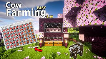 BEST AUTOMATIC Cow Farm Minecraft 1.20 Survival | Bedrock Java
