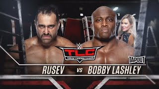 WWE 2K20 Gameplay Rusev Vs Bobby Lashley At Tables Ladders &amp; Chairs Highlights HD