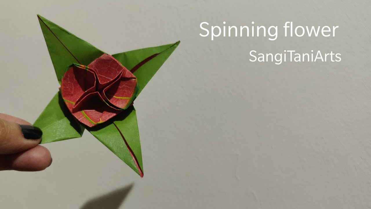 Origani Spinning Flower Toy Diy craft Paper toy YouTube