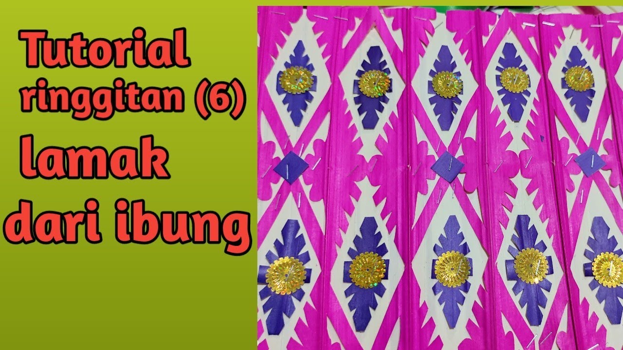 Cara membuat ringgitan lamak dari ibung merah (model 6) YouTube