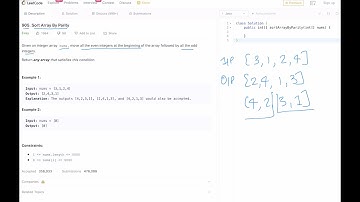 Leetcode 905. Sort Array by Parity.