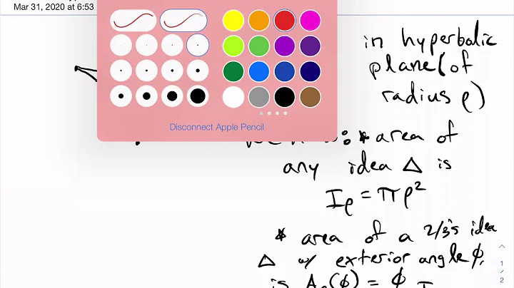 area of a hyperbolic triangle