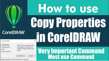 How to Use copy properties from in CorelDraw