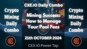 CEX.IO Today Quiz Answer || Mining Success: How to Manage Your Pool Fees #cexio #quizanswers