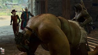 [BG3 Baldur's Gate 3] Moonhaven: Astarion Interrupts an Ogre and Bugbear Rutting (Astarion Approves)