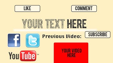 Outro Template AFTER Effects Cs5 - Cs6  --English/Français TUTORIAL included--
