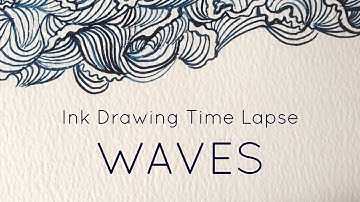 MAKING WAVES: Ink Drawing Timelapse Video